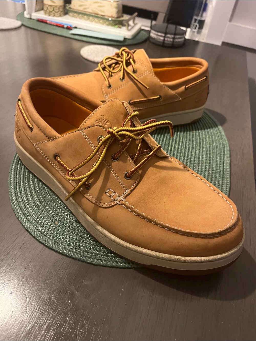 Timberland Wheat Nubuck Leather boat shoes Mens Sz 12 M